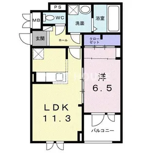 キャスロック北花田【305号室】の間取り