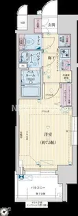 レシオス天王寺【6階】の間取り