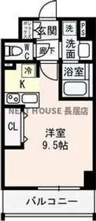 ラルーチェ北梅田【0702号室】の間取り