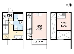NOIR 今里(ノワールイマザト)【106号室】の間取り