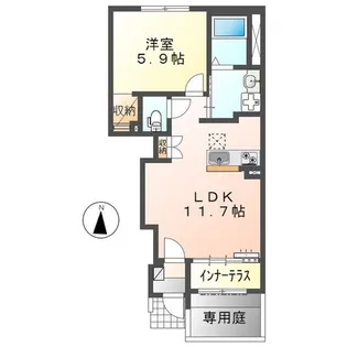 静岡県焼津市五ケ堀之内【アパート】の間取り