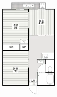 静岡県牧之原市静波【アパート】の間取り
