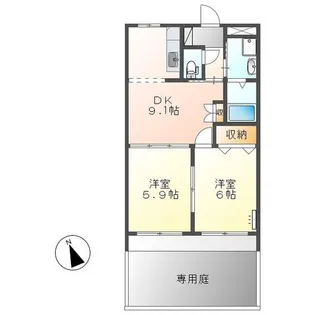 静岡県焼津市利右衛門【アパート】の間取り