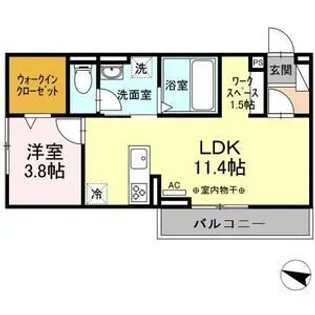 静岡県藤枝市高柳【アパート】の間取り