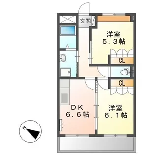 静岡県焼津市大村2丁目【アパート】の間取り