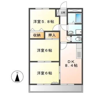 静岡県藤枝市小石川町4丁目【アパート】の間取り