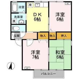 静岡県藤枝市高洲【アパート】の間取り