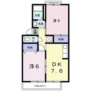 静岡県藤枝市前島2丁目【アパート】の間取り