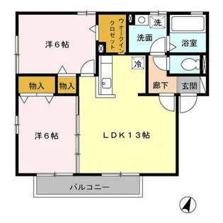 静岡県島田市道悦4丁目【アパート】の間取り