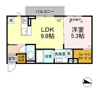 静岡県焼津市大村2丁目【アパート】の間取り
