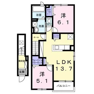 静岡県焼津市三ケ名【アパート】の間取り