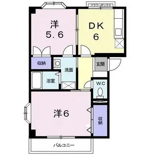 静岡県牧之原市細江【アパート】の間取り