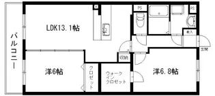 静岡県御前崎市池新田【マンション】の間取り