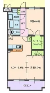 静岡県袋井市愛野南1丁目【マンション】の間取り