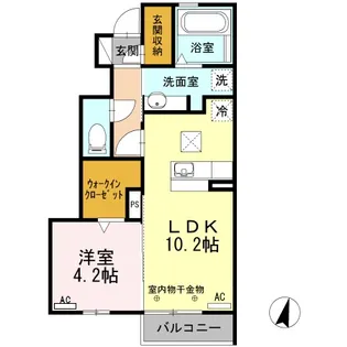 静岡県掛川市富部【アパート】の間取り