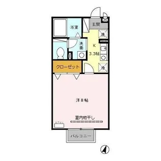 静岡県菊川市下平川【アパート】の間取り