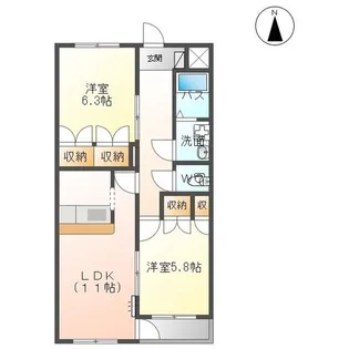 静岡県掛川市薗ケ谷【アパート】の間取り