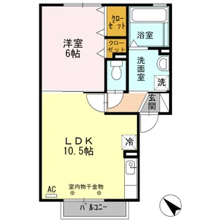 静岡県焼津市大覚寺1丁目【アパート】の間取り