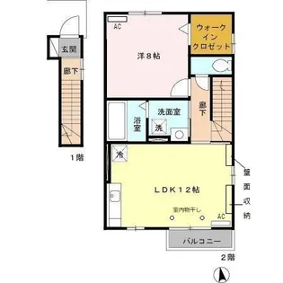 静岡県周智郡森町睦実【アパート】の間取り