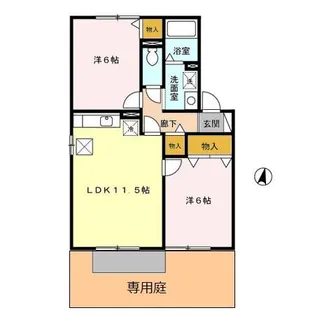 静岡県掛川市家代の里2丁目【アパート】の間取り