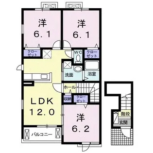静岡県焼津市石津向町【アパート】の間取り