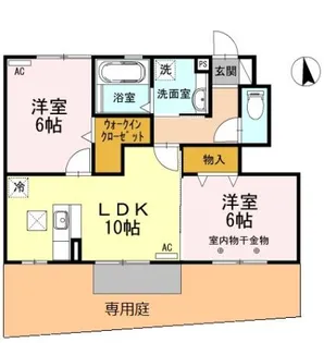 静岡県袋井市高尾【アパート】の間取り