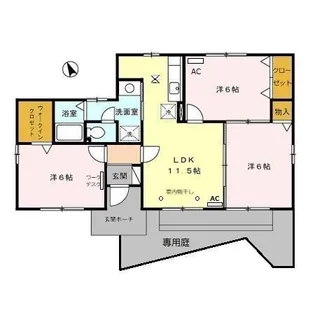 静岡県袋井市豊沢【アパート】の間取り