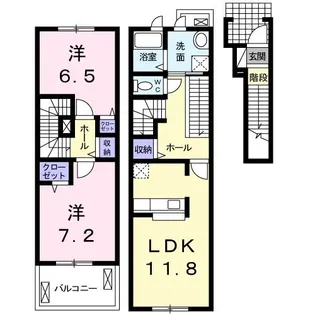 Une entree Ⅱ【2階】の間取り