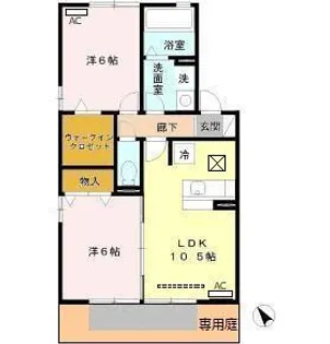 静岡県周智郡森町森【アパート】の間取り