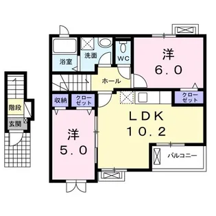 ベルウッド東門【2階】の間取り