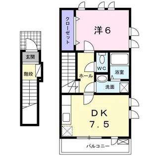 静岡県島田市稲荷1丁目【アパート】の間取り