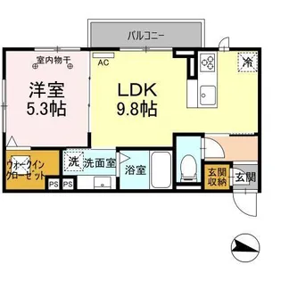 静岡県焼津市大村2丁目【アパート】の間取り