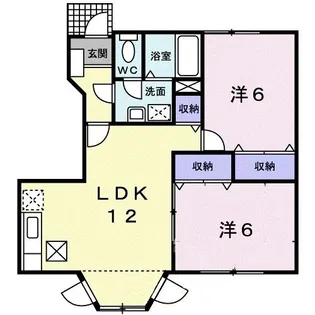 静岡県菊川市加茂【アパート】の間取り