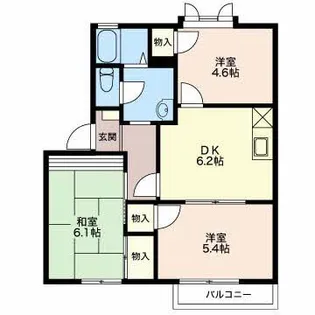 静岡県藤枝市岡部町岡部【アパート】の間取り