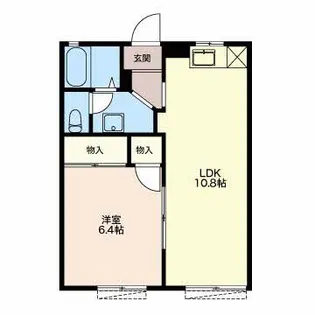 静岡県牧之原市勝俣【アパート】の間取り