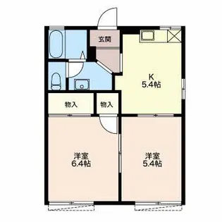静岡県牧之原市細江【アパート】の間取り