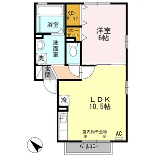 静岡県焼津市大覚寺1丁目【アパート】の間取り