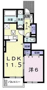 クラール ワダ【1階】の間取り