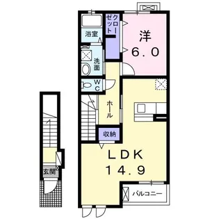 静岡県袋井市鷲巣【アパート】の間取り