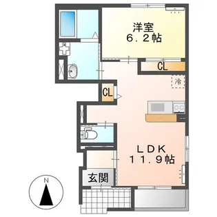静岡県島田市中溝町【アパート】の間取り