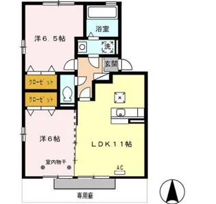静岡県焼津市三右衛門新田【アパート】の間取り