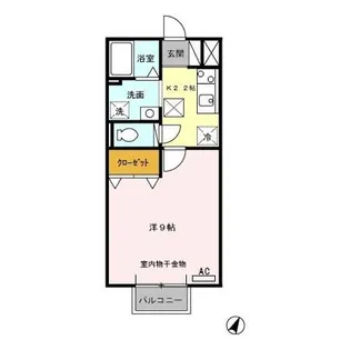 静岡県菊川市下平川【アパート】の間取り