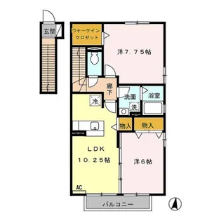 静岡県藤枝市高柳3丁目【アパート】の間取り