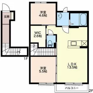 静岡県焼津市北新田【アパート】の間取り