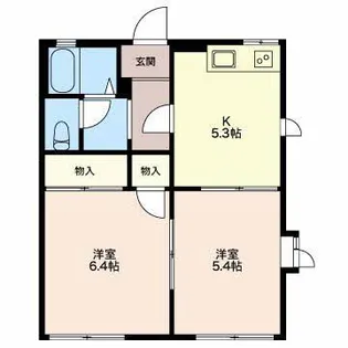 静岡県焼津市田尻北【アパート】の間取り