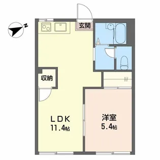 静岡県牧之原市片浜【アパート】の間取り