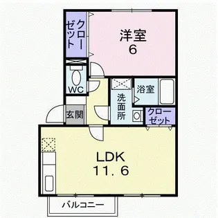 静岡県藤枝市前島2丁目【アパート】の間取り