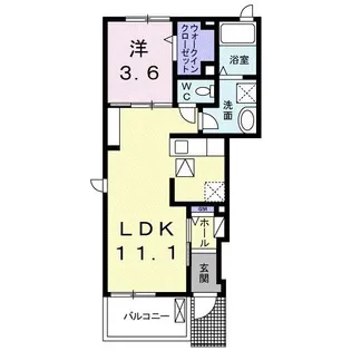 サンライズ アイランド【1階】の間取り