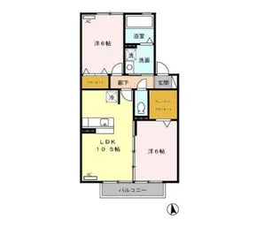 Les Muses Ⅱ【2階】の間取り