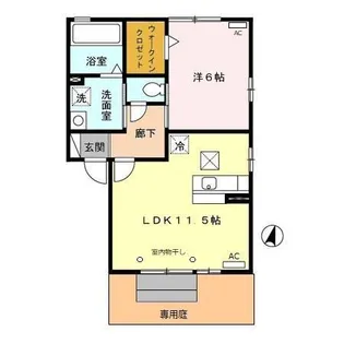 プロフォンド A【1階】の間取り